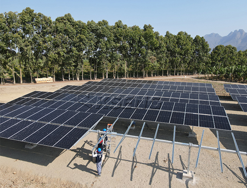 ground solar mounting system grondmontagesysteem voor zonne-energie
