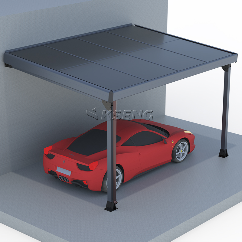 Space-Saving Wall Mounted Solar Carport Canopy | KSENG Ruimtebesparende, aan de muur gemonteerde zonne-carport, geen grondbezetting voor een beperkt perceel