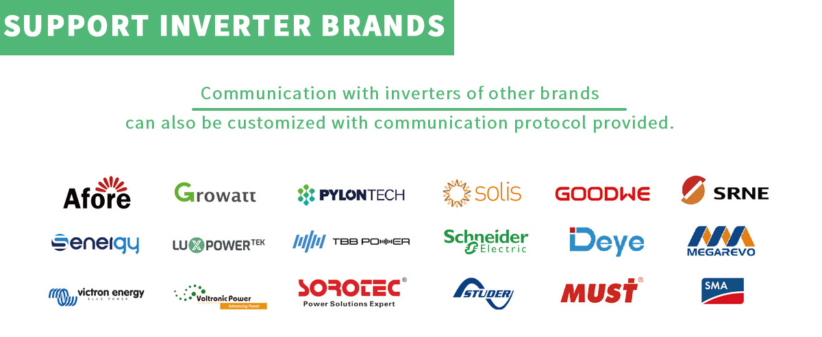 lifepo4 battery support inverter brands lifepo4 batterij ondersteuning omvormermerken
