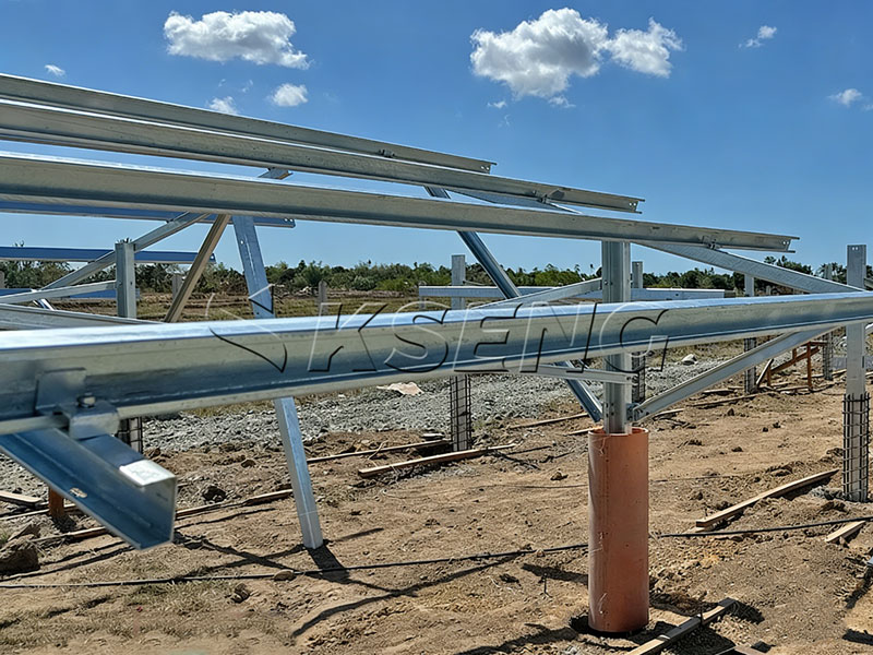 thermisch verzinkte zonnebeugelstructuur voor grond-PV-installatie