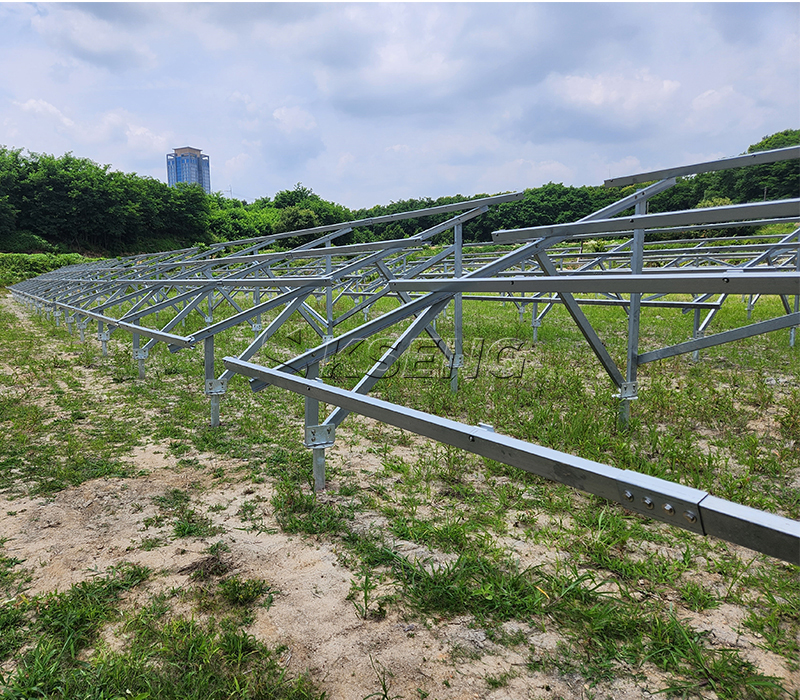 solar ground mounting structure zonne-grondmontagestructuur