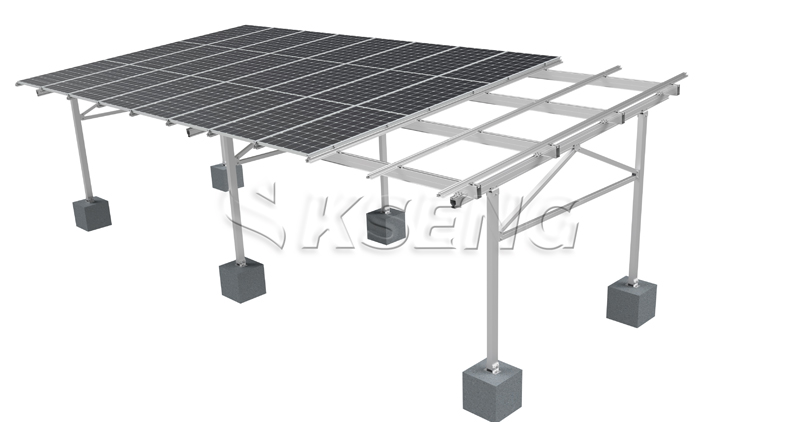 Kseng-aluminum-solar-parking-canopy-with-photovoltaic-modules Kseng-aluminium-zonne-parkeerluifel-met-fotovoltaïsche-modules