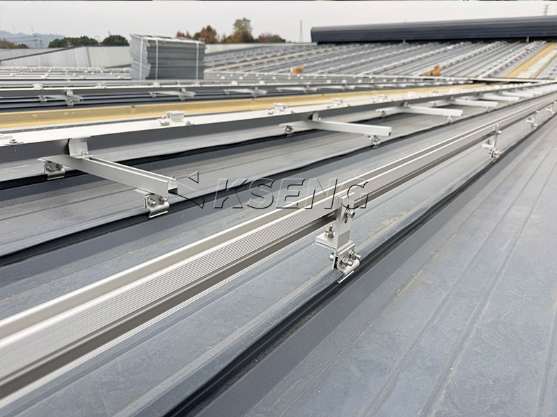 Aluminum solar mounting system with standing seam roof clamps Kseng-Energy-zonder-penetratie-solar-montage-oplossing-voor-metalendaken