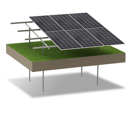 vloeibaar metaal zonne-grondmontagesysteem