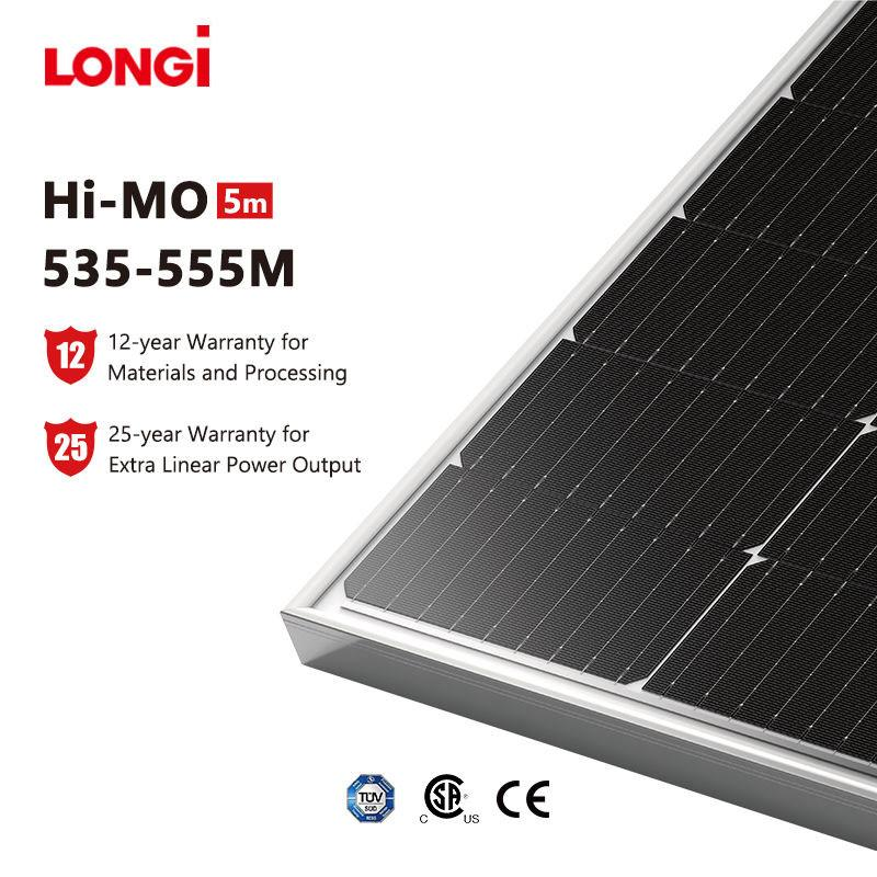 Groothandel Longi 144 Halfcel Pv Zonne-energiepaneel Enkelglas 540W 545W 550W Mono Zonnemodules