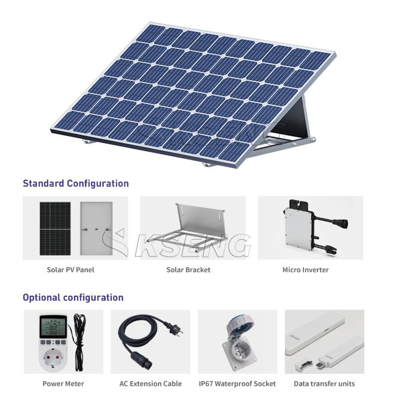 Europees magazijn 400W 600W Plug-and-Play-zonnestelsel Alles-in-één oplossing Micro-zonnestelsel