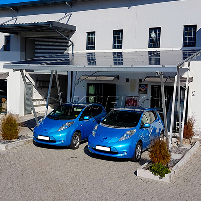 Zonne-carport-rekken Zonne-aluminium parkeerstructuur PV Carport-montagesysteem