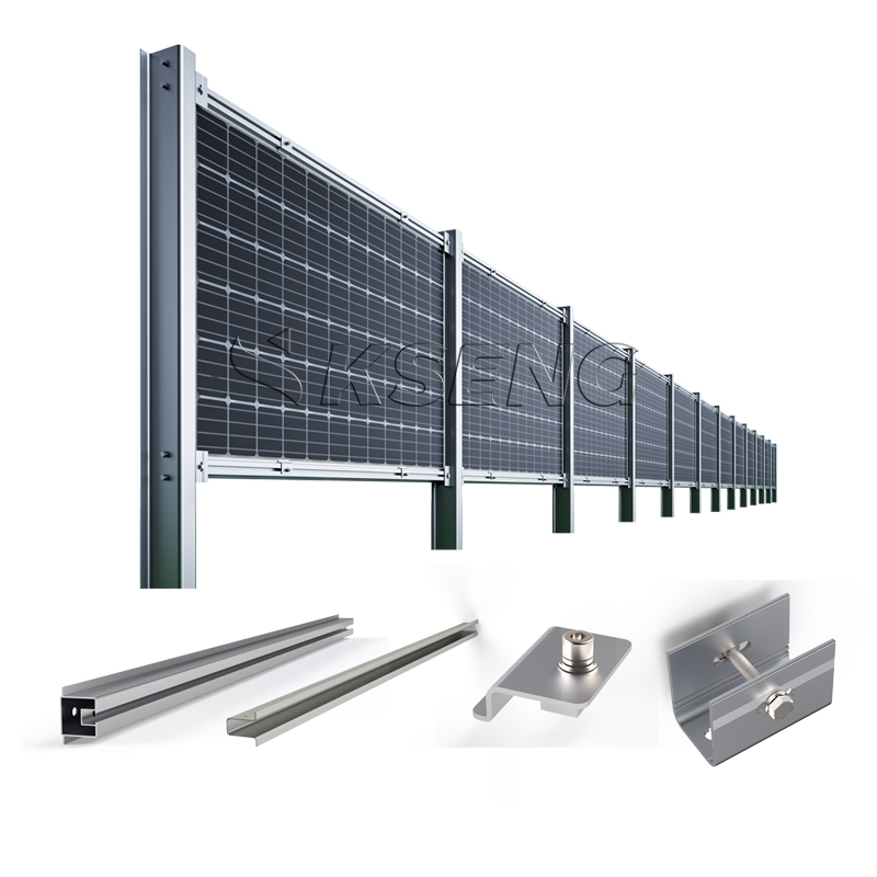 Pv-landbouwstructuur Verticaal bifaciaal zonneschermmontagesysteem