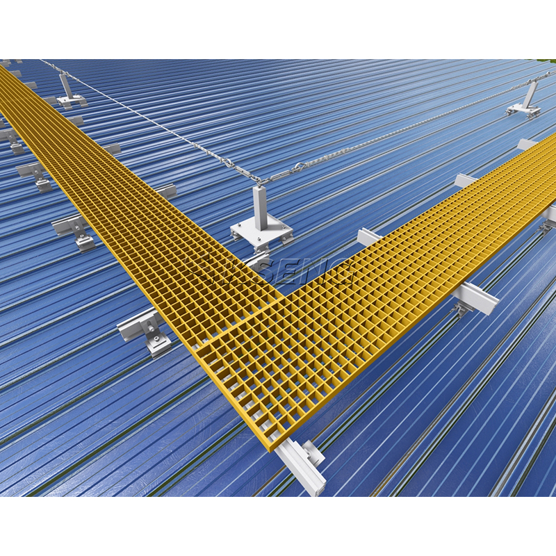 Zonne-metalen dakrooster FRP-loopbrug