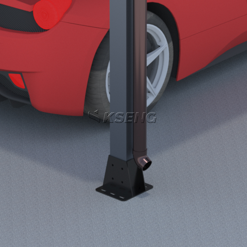 Aluminium wandgemonteerde carport op zonne-energie