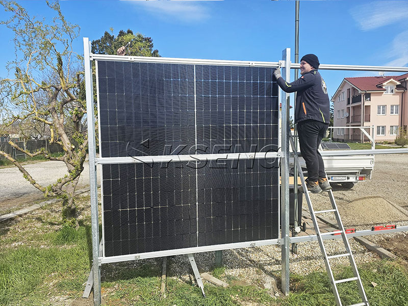 Thermisch verzinkt staal en aluminium-verticaal grondmontagesysteem