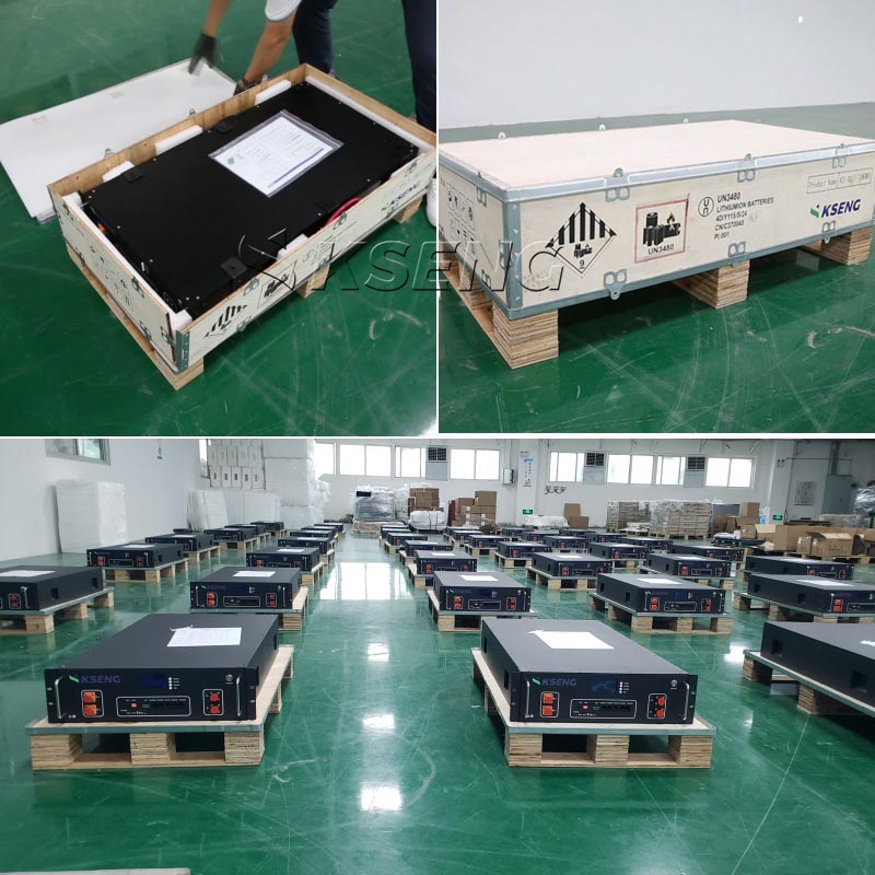 10 kW lithium-ionbatterijen, rekmontage