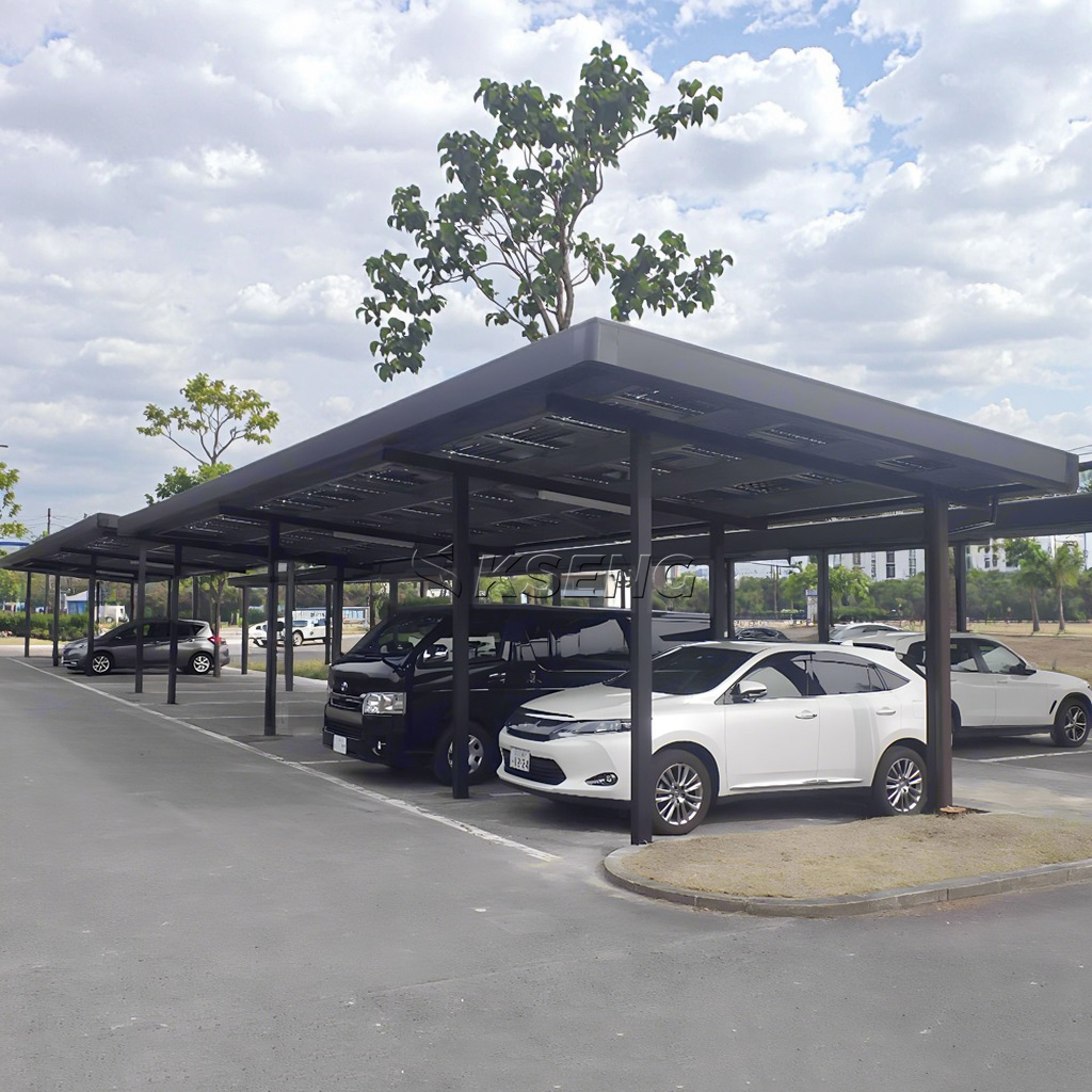 Solar Carport-reksysteem Waterdicht, winddicht en duurzaam aluminium structuur