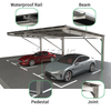 Enkele rij koolstofstaal zonne-carport montagesysteem