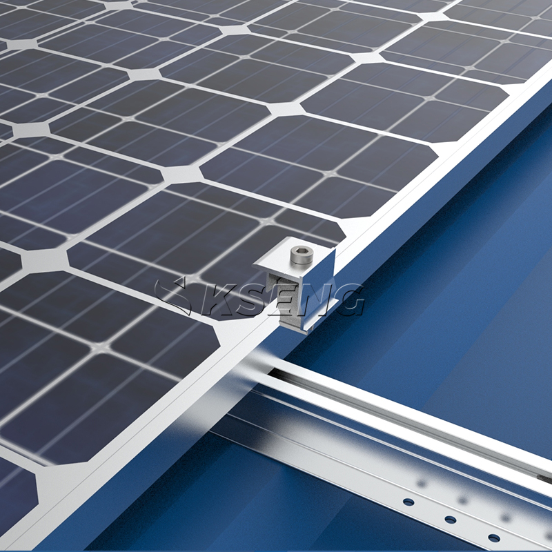 Aluminium Solar Mini Rail Kit Metalen dak PV-montagesysteem