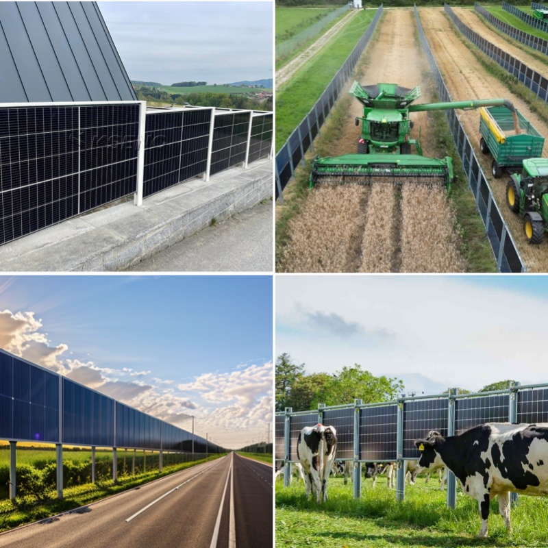 Zonne-verticale bifaciale PV-montagesystemen
