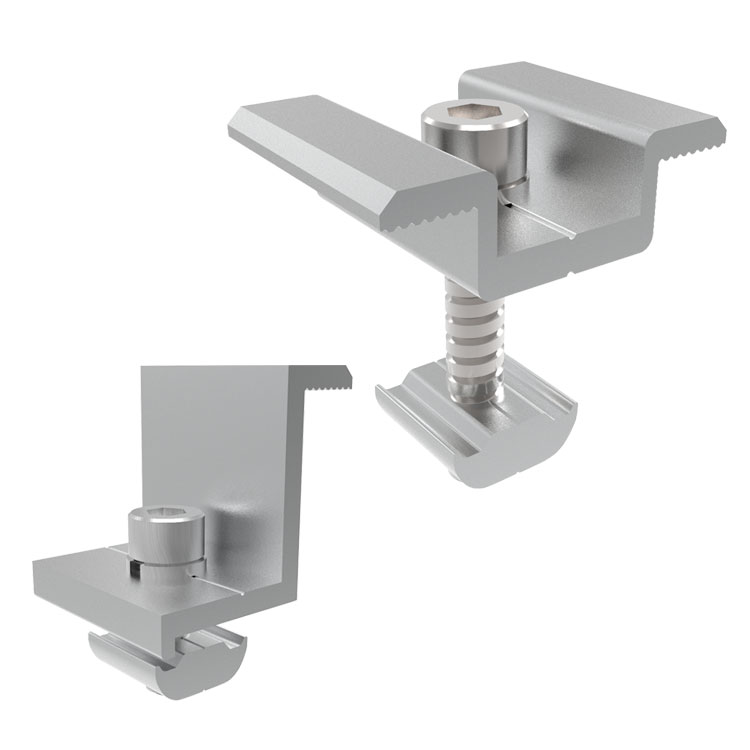 Zonnepaneel middenklem voor aluminium rail