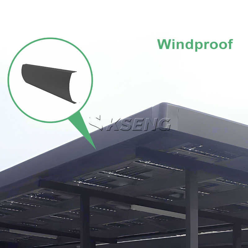 Winddichte zonne-carportstructuur