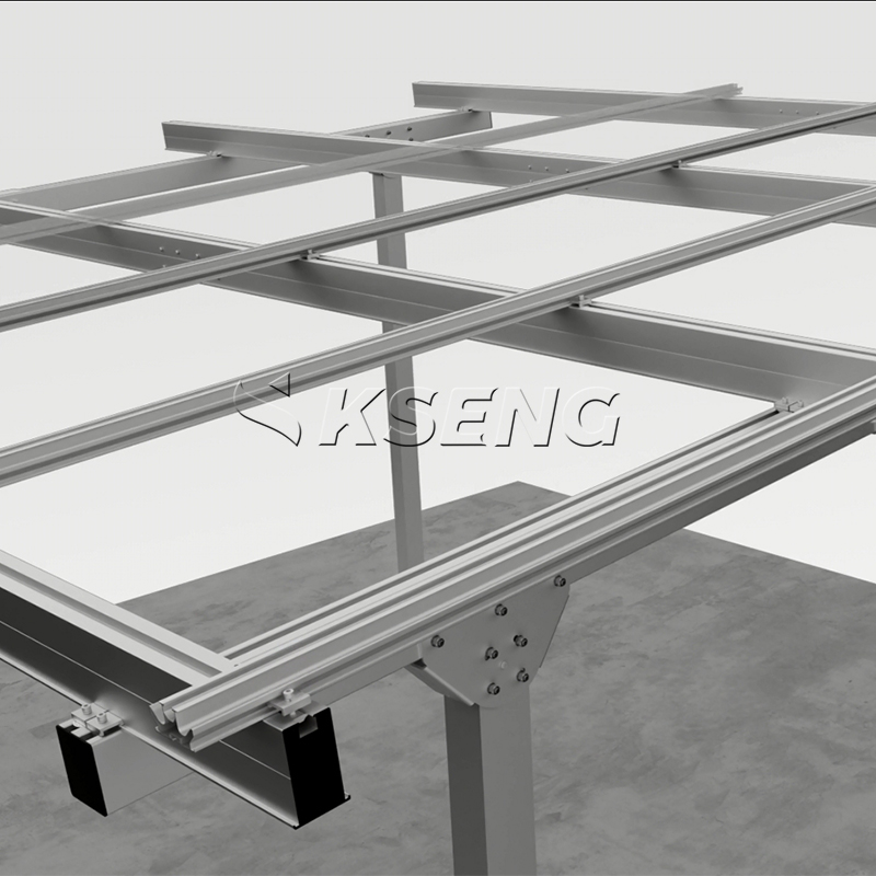 AL6005-T5 waterdichte zonnerail voor carport- en pergolatoepassingen
