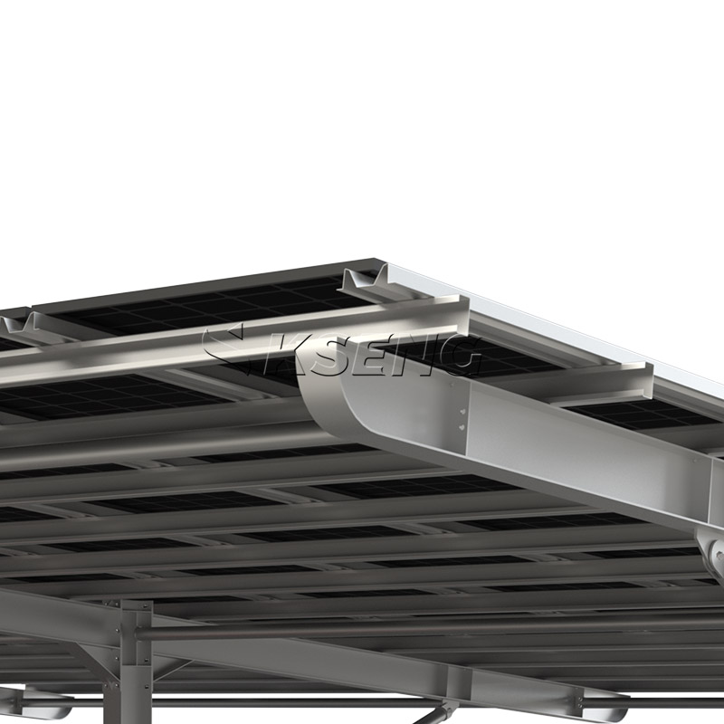 Grote commerci&euml;le waterdichte koolstofstaal T zonne-carportstructuur