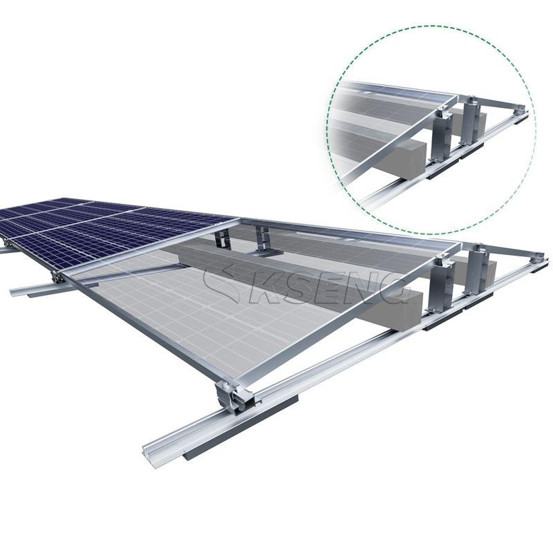 dakmontage met ballast op zonne-energie
