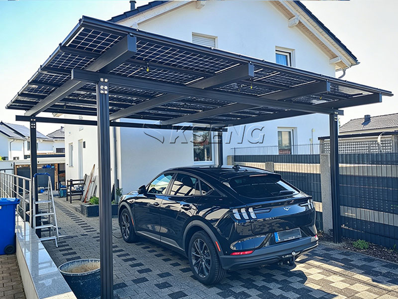 Aluminium-zonne-carport-frame-stellingen-Duitsland-2-voertuig-PV-luifel-Kseng-Nederland-verzending