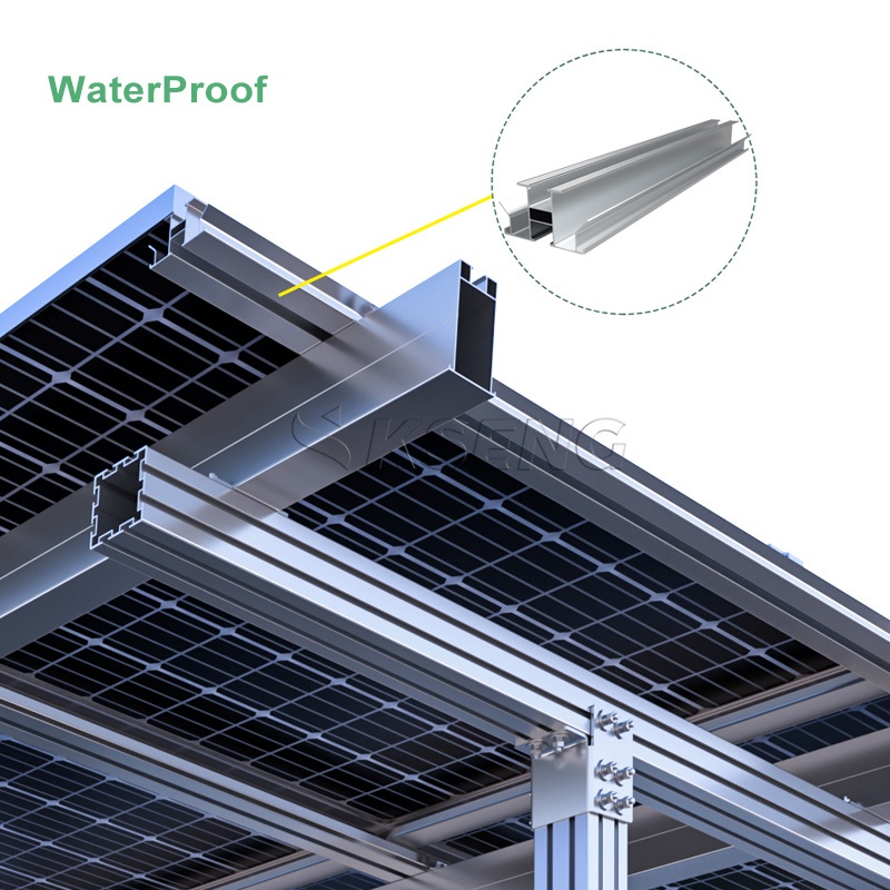 Waterdichte zonne-carportstructuur