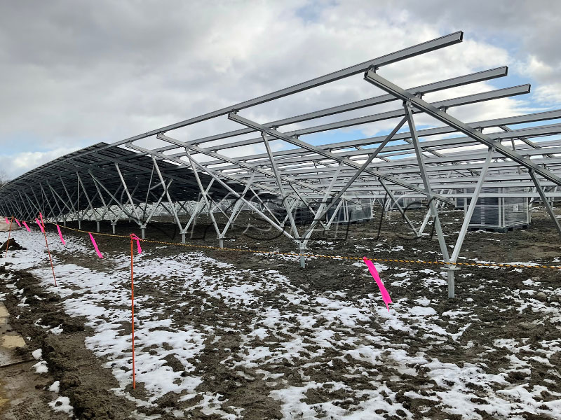Zeer sterk aluminium PV-beugel-sneeuwbelastingbestendig ontwerp