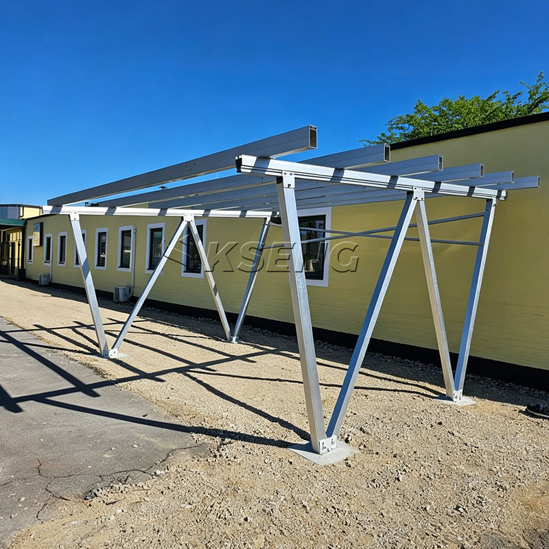 W-Type Solar Carport Bracket Integrated Waterproof Drainage Structure W-type-zonne-carportbeugel-lekvrij-drainagesysteem-Oostenrijk-residentieel gebruik
