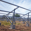 Zink aluminium magnesium koolstofstaal zonne-grondmontagesysteem voor betonnen fundering