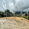 Aluminium zonne-carport montagesysteem met versterkte diagonale versteviging