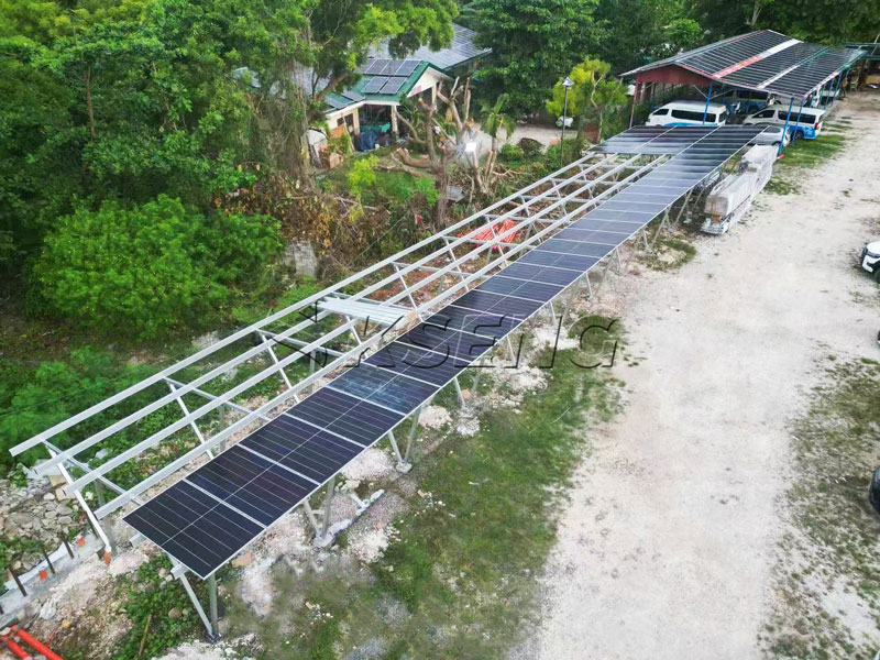 Kseng-W-type-zonne-carport-montagesysteem-met-aluminium-structuur-in-de-Filippijnen