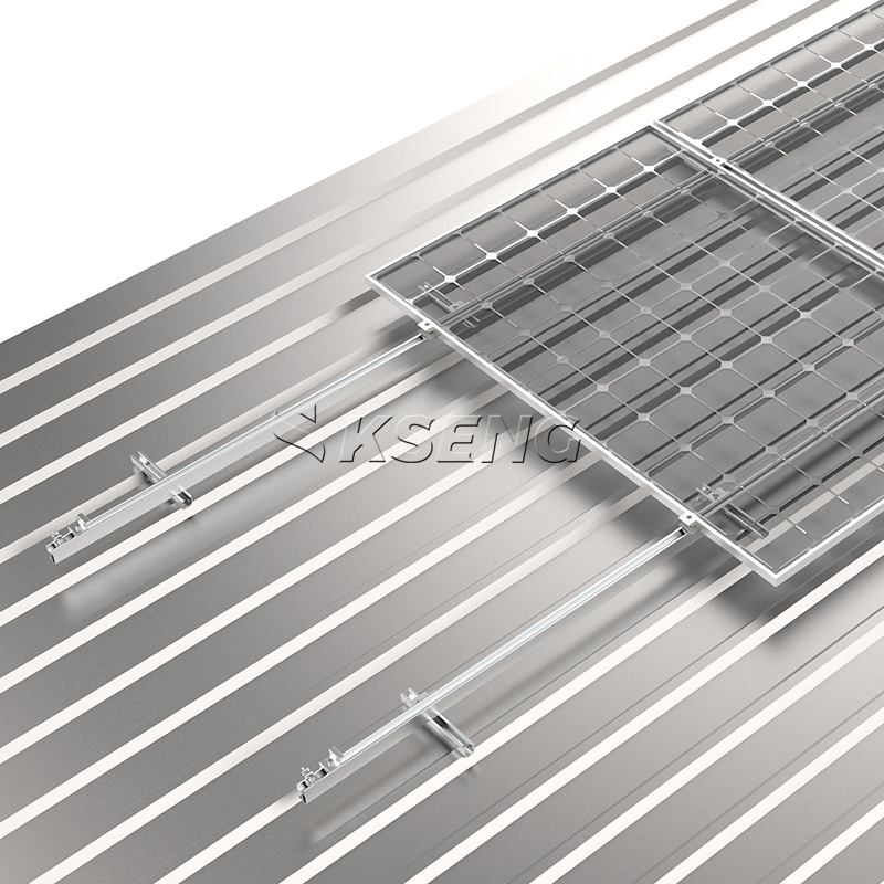 Trapeziumvormig metalen dak zonne-montagesysteem met U Mini-basisrail en L-voetbeugel