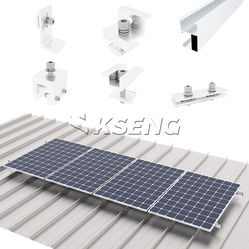 KSENG-Complete-staande-naad-zonne-montage-accessoires-en-afgewerkte dakinstallatie