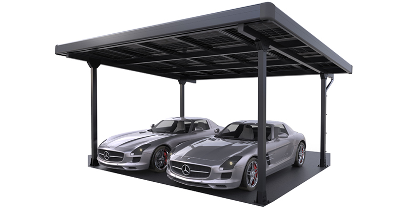 Montagesysteem voor carport op zonne-energie