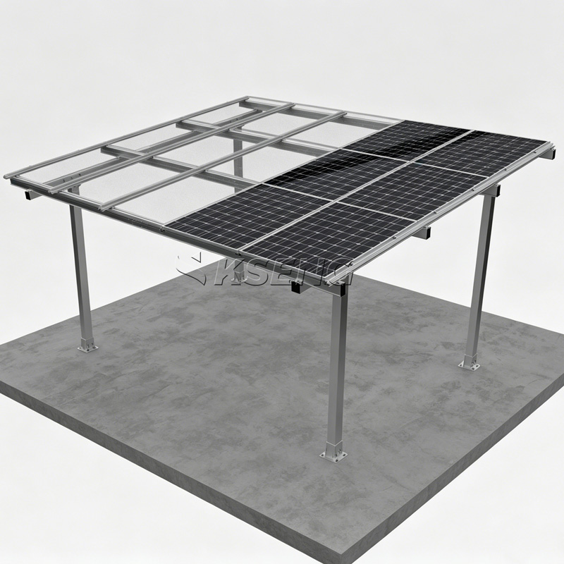 Duurzame aluminium carport op zonne-energie uit EU-voorraad met 10 jaar garantie