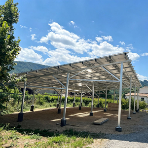 Aluminium zonne-carport montagesysteem met versterkte diagonale versteviging